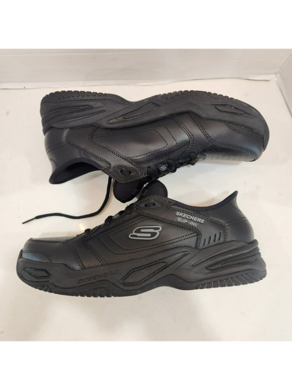 Skechers Men's Durham Hands Free Slip-in Sneakers Black 9.5 Extra Wide Fit - Picture 5 of 8